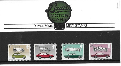 GB-1982 -''British Motor Cars'' SG 1198/1201 Confezione di presentazione n.139