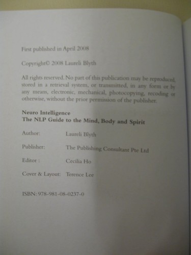 NEURO INTELLIGENCE - The NLP Guide to Mind, Body & Spirit - Signed by Author - Picture 5 of 12