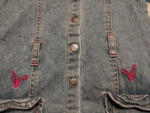 Nickelodeon Dora The Explorer Denim Dress Jumper Snap Down SS Girls Size 5 2010 - Picture 13 of 24