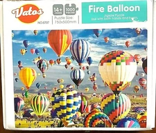 Fire Balloon COMPLETE 1000 pc Puzzle 29x20 Hot Air Balloons Everywhere