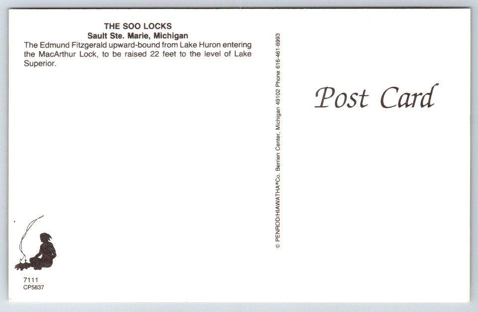 Sault Ste Marie MI Edmund Fitzgerald Freighter Soo Locks Sank 1975 sault-ste-marie-mi-edmund-fitzgerald-freighter-soo-locks-sank-1975