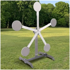 Portable Metal Target Stand Steel Shooting Target 8" Paddles Steel Anti-Rust Oil