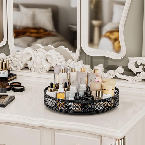 Lazy Susan Turntable Organizer - 11" Rotating Metal Spice Rack for Countertop - Picture 6 of 9