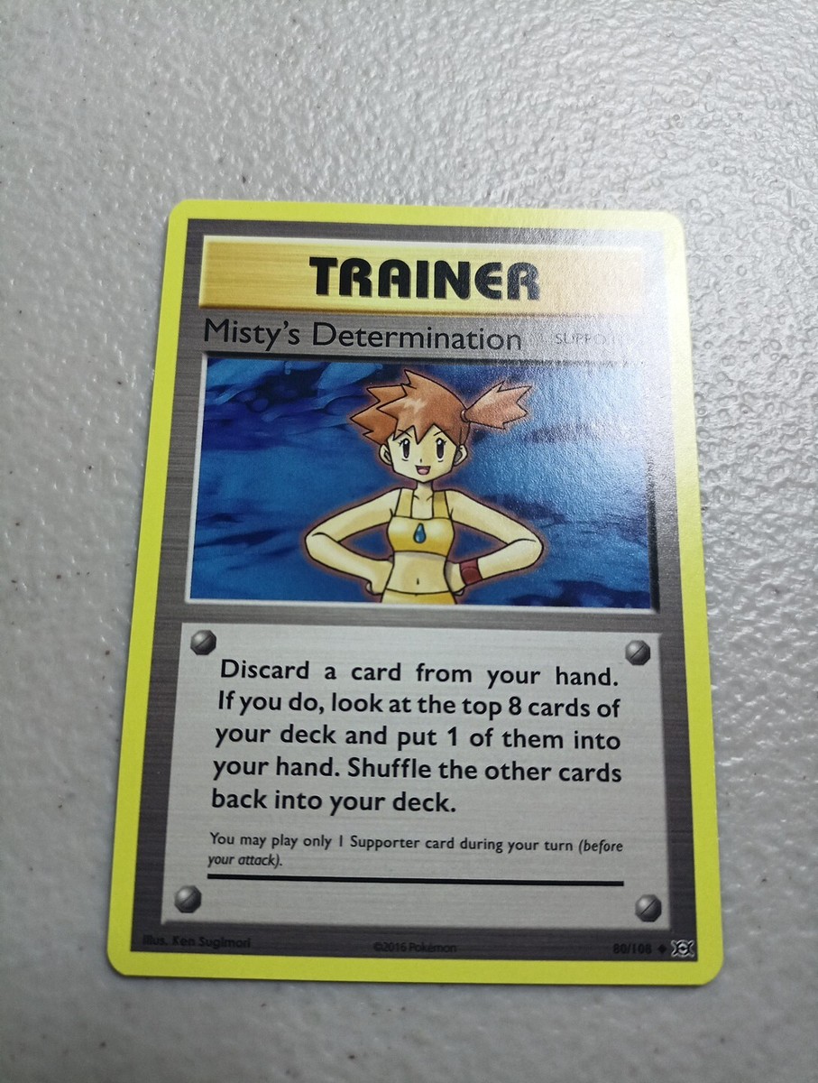 misty's determination pokemon card value Trainer Misty's Determination 2016 Pokemon XY Evolutions 80/108