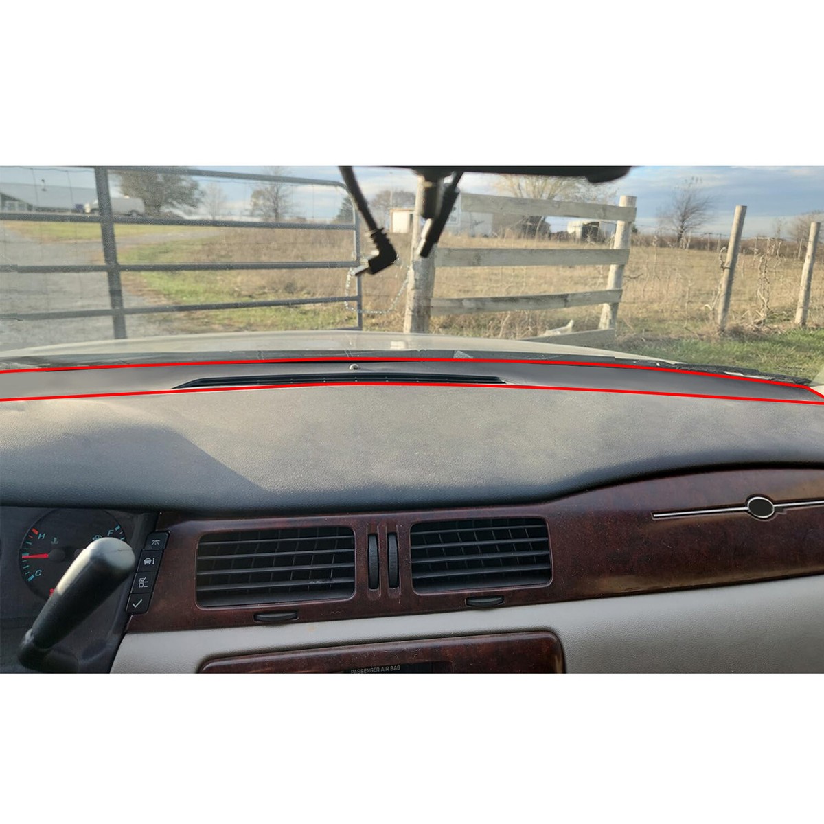 Dash Panel Defrost Vent Grille Cap – For Escalade, GMC Sierra 07-13 – Direct Replacement – Black