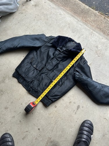 Vintage 70s Gerber Car-Duty Jacket US Navy Style Union Made Fur Collar Ideal Zip - Picture 11 of 11