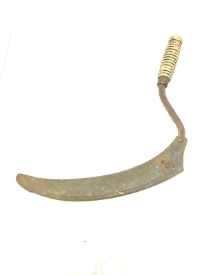 tobacco scythe SICKLE HAND SCYTHE CORN CUTTER FARM TOOL REAPER STEEL RUSTED BLADE 12