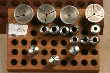 LORCH QUALITY WATCHMAKER LATHE COLLETS 8mm SIZES WITH VARIATIONS F. Lorch