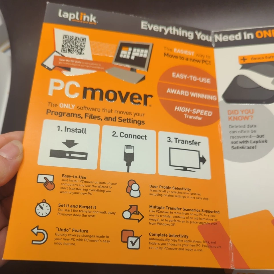 LapLink PCMover Ultimate SafeErase for Windows 8, 7, Vista, XP Open Box - Image 3 of 4