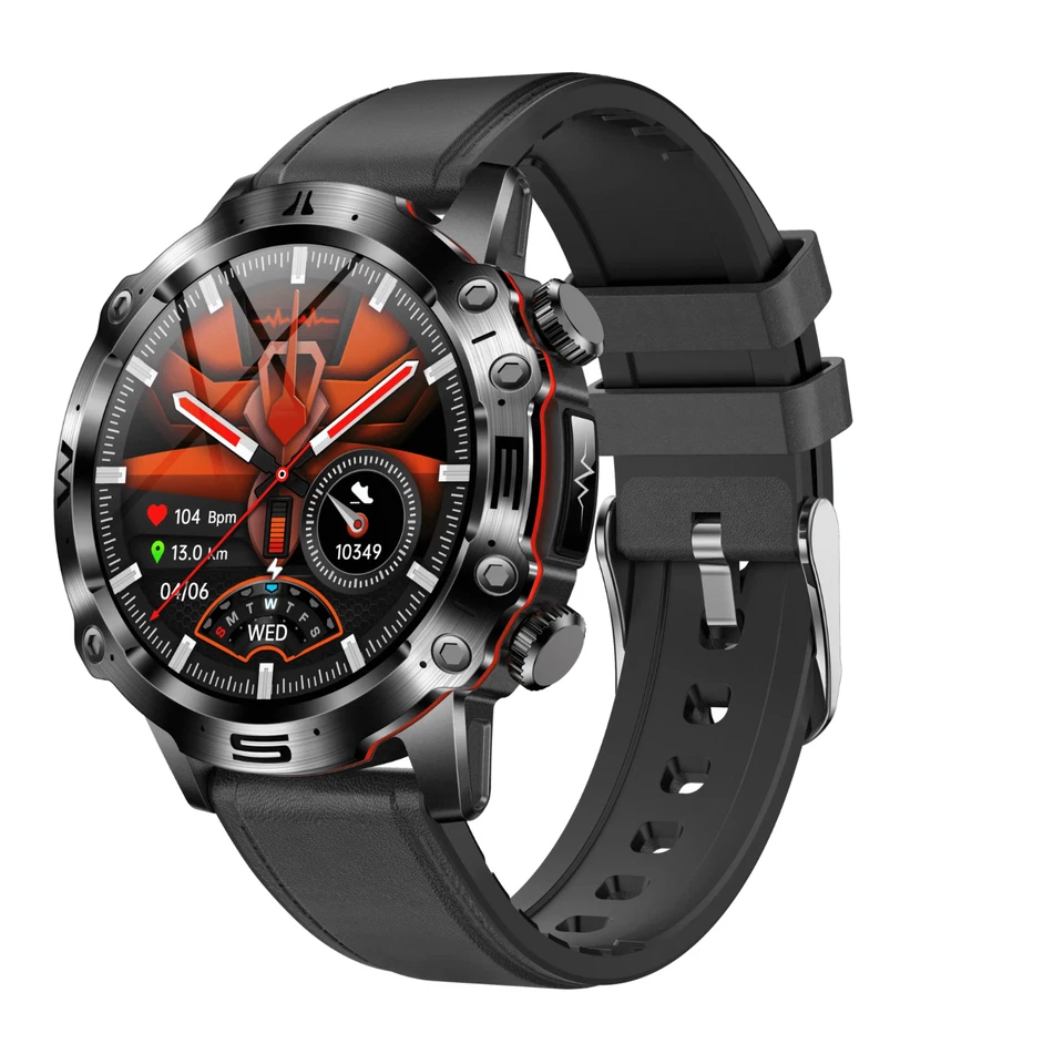 Manike ET482 Smartwatch – Robust, mit EKG & PPG, ideal für Outdoor & Sport