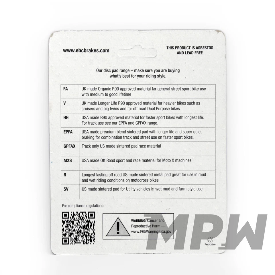 HUSABERG FX 450 2010 - 2011 EBC FA368R R Series HD Sintered Brake Pads Rear - Image 2 of 4