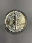 1987 american silver eagle, .999 silver, lustrous, uncirculated