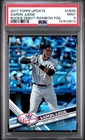 2017 Topps Update Aaron Judge Rookie Debut Rainbow Foil PSA 9