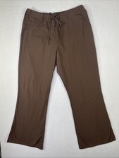 Cherokee Workwear Drawstring Chocolate Scrubs Pants Large Free Shipping