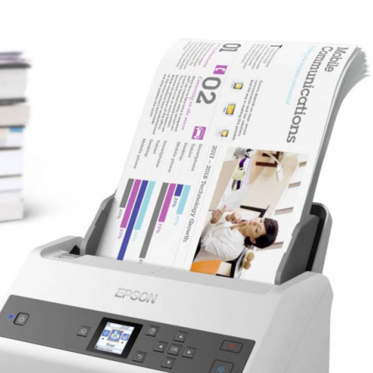 Epson WorkForce DS870 / DS-870 Document Scanner B11B250401 High