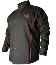 Revco BSX B9C 9oz. Black/Red Cotton Welding Jacket, Flame Resistant ALL SIZES