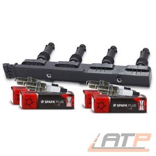 ZÜNDSPULE + 4x ZÜNDKERZE FÜR OPEL AGILA ASTRA CORSA C D MERIVA TIGRA 1.2 1.4