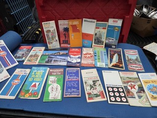 Lot Of 25 Vintage Road Maps