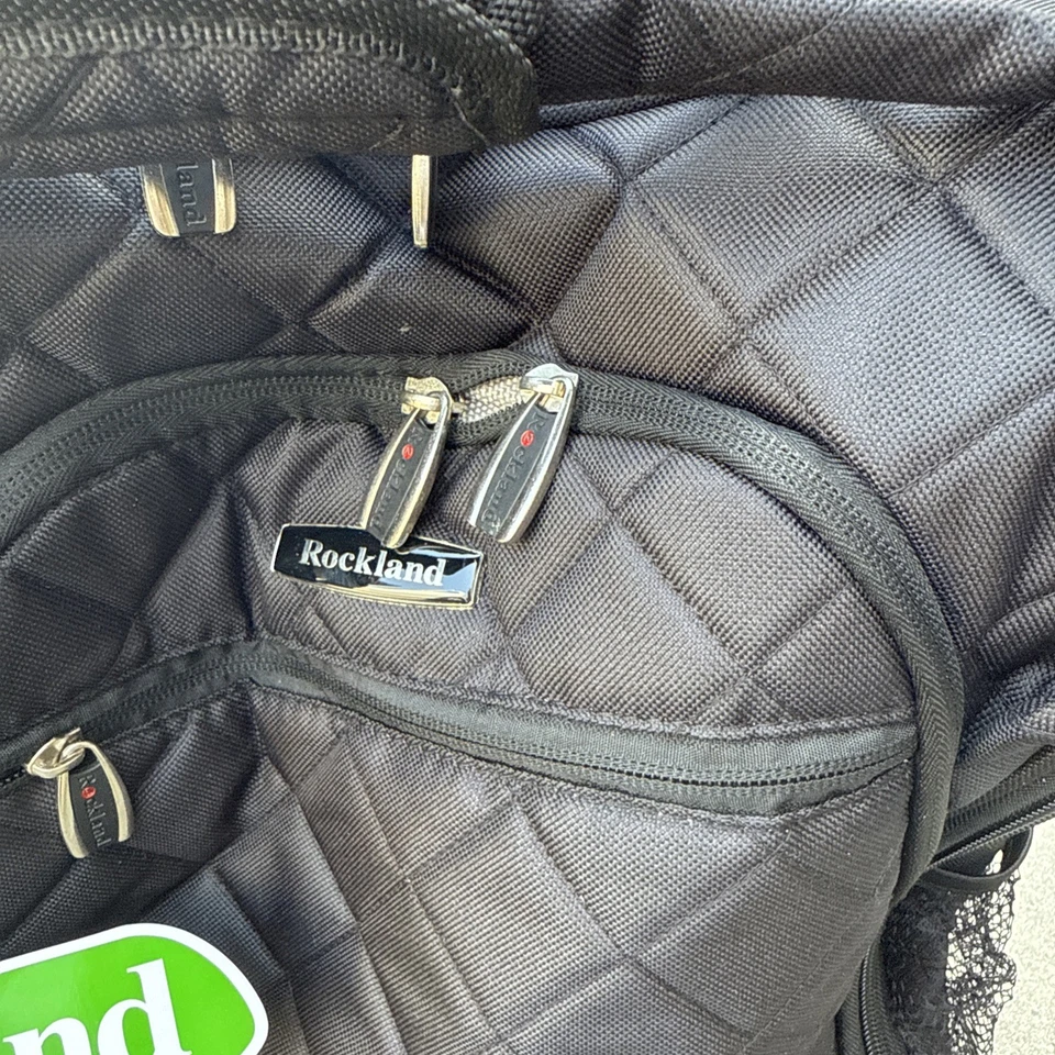 Equipaje de mano Rockland Melrose vertical con ruedas debajo del asiento negro 15 pulgadas nuevo con etiquetas Foto 3 de 4