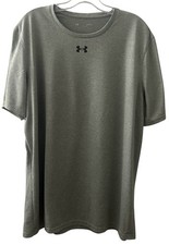 UNDER ARMOUR Gray Short Sleeve Locker T-shirt w/ Center Logo Men s Size Large