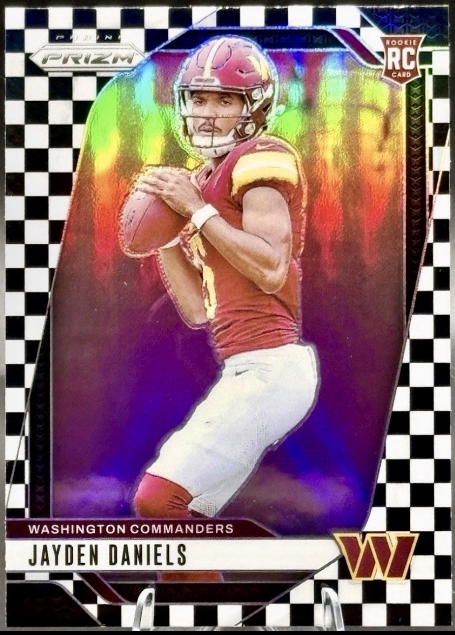 2024 Prizm Jayden Daniels #347 Black White Checker RC Rookie COMMANDERS 🏈🏈🏈