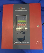 Fire-Lite MS-9200 Alarm Panel Fire Alarm Control Panel No Key - Powers On - Read