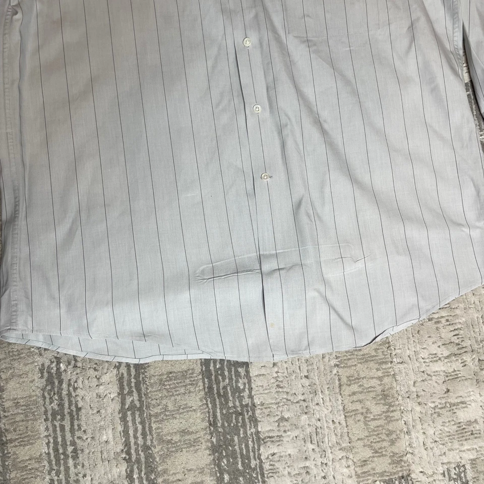 Vintage Giorgio Armani Le Collezioni Mens Pinstripe French Cuff Dress Shirt 15.5 - Image 4 of 4