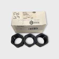 Altech Corp 7211857, Black Polyamide Locknut for PG-29 Cable Glands (Lot of 15)