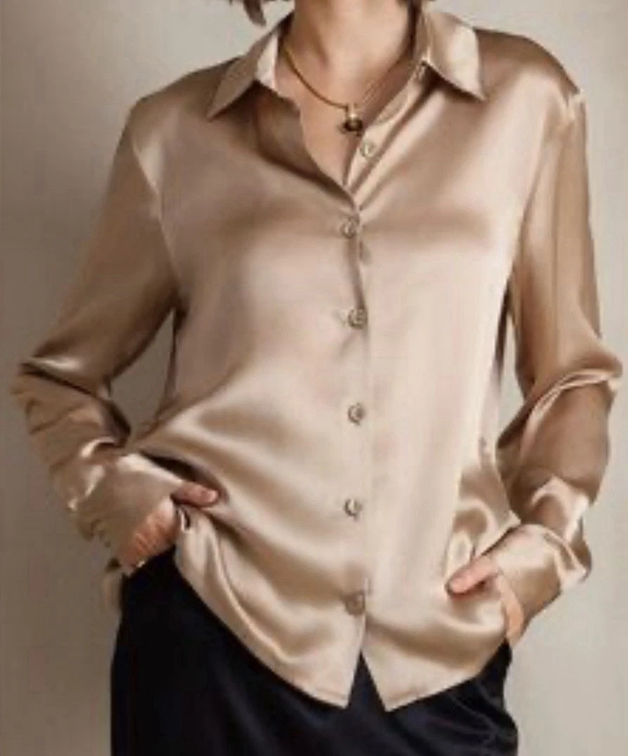 Silk Gold Blouse Tops for Women for sale | eBay