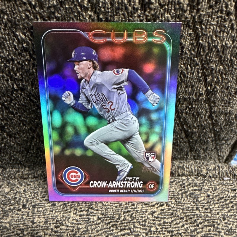Topps 2024 Chrome Rookie Debut Pete Crow-Armstrong Cubs RC #16 Refractor