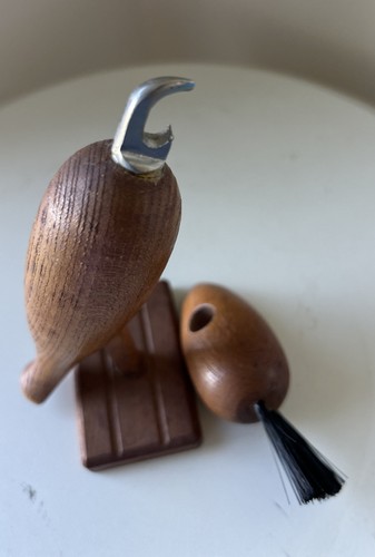 Wood Kookoo Doe Doe Bird Bottle Opener Mid Century - Made In Japan EUC - Picture 5 of 6