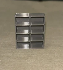 1:48 Quarter Scale Gray Dollhouse Cubicle Resin Bookcase Bookshelf 3D Printed