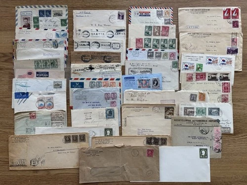 Assorted Lot of (37) US & Worldwide Covers: Japan Hong Kong Canal Zone & More