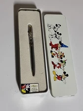 Vintage Disney Mickey Mouse Gold & Silver Tone Ball Point Pen