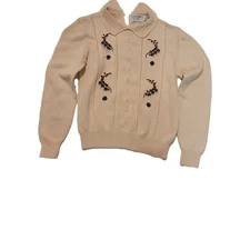 Susan Bristol  Hand Embroidered 1987s  Size 36 Vintage Pullover Sweater