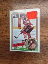 1984-85 Topps Pat Verbeek Rookie Card #90; New Jersey Devils . rookie card picture