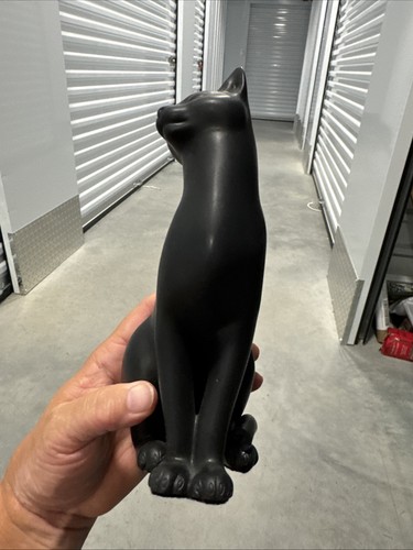 Vintage Franklin Mint Counterpoint 1986 Black Matte Cat Figurine **Flaw-Read** - Picture 5 of 7