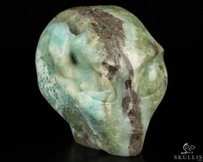 4.0'' Blue Aragonite Star Being Female Alien Crystal Skull , Sculpture