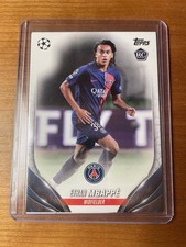 RARE ETHAN MBAPPE 2023-2024 ROOKIE Topps UCL PSG Base #91 Card. rookie card picture