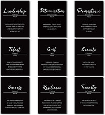 9 Pcs Inspirational Wall Art Prints Motivational Quote Poster for Living Room