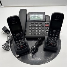 Panasonic  KX-TGF852B  Corded  Cordless Phone Machine 2-in-1 Handsets  Used