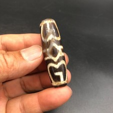 Energy Tibetan Ancient Agate Old Dzi Talisman Bead Amulet Pendant,K201