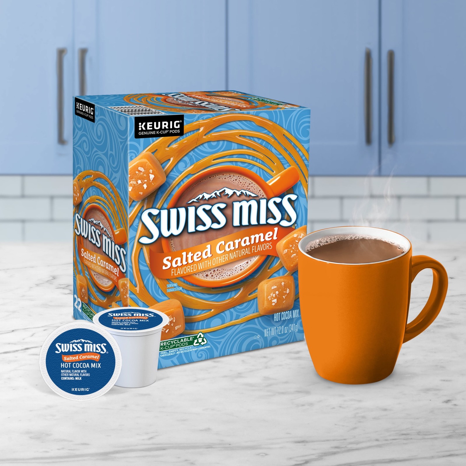 Swiss Miss Salted Caramel Hot Cocoa, K-Cup Pods, 22 Count