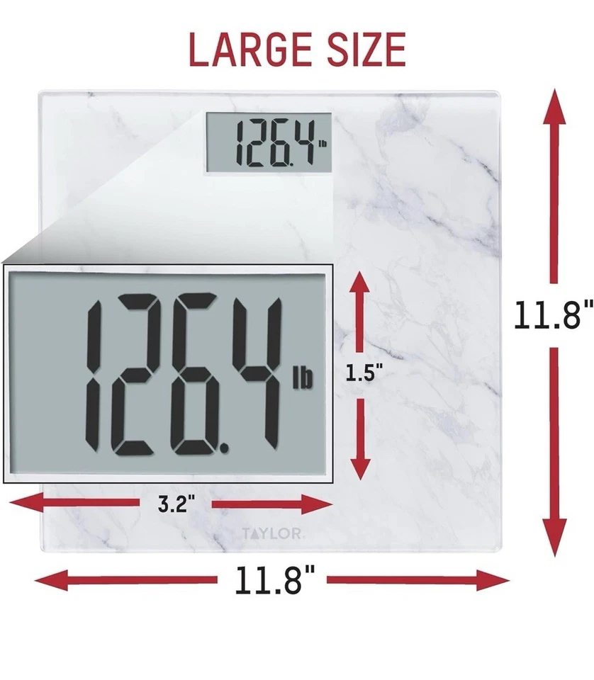 Pantalla digital Taylor Glass escala digital diseño travertino blanco Foto 4 de 4