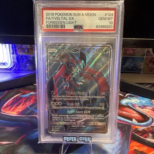 Pokémon Yveltal GX Full Art Holo Ultra Rare Forbidden Light 124/131 PSA 10