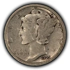 1925-S 10c Mercury Silver Dime - VF - SKU-Y6646