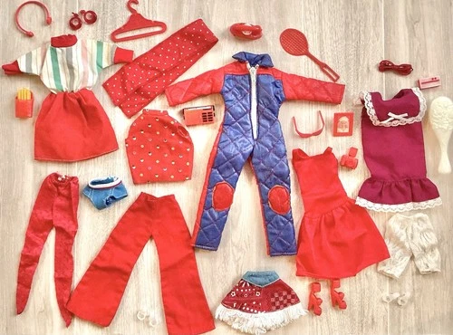 Barbie & Others Doll Clothes & Accessories Lot Assorted 1980s Vintage
