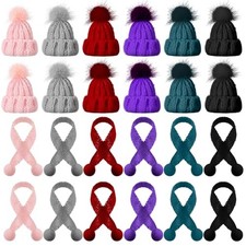 Pcs Mini Christmas Knitting Hats and Mini Christmas Scarf Set 24 Multicolor