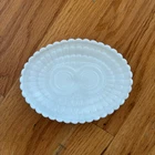 Vintage Avon Milk Glass Owl Face Pedestal Soap Dish