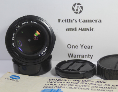 1yrWarranty MINT Minolta MD 50mm f1.4 manual lens prime New MD NMD